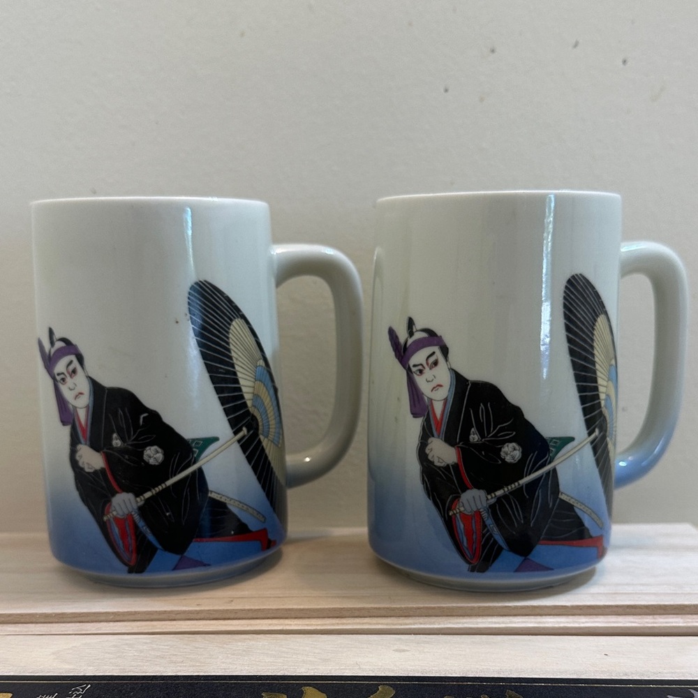 Pair of Japanese Vintage Mugs